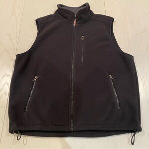 L.L.Bean Black Sleeveless Fleece Vest Zipper - Size Large